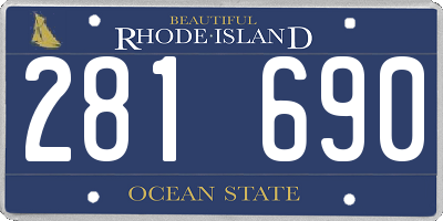 RI license plate 281690