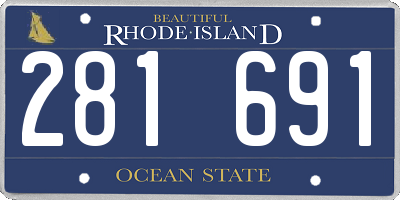 RI license plate 281691