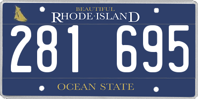 RI license plate 281695