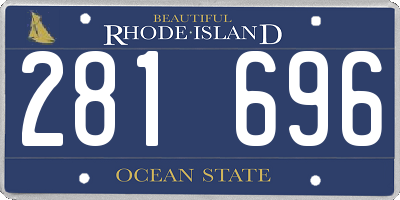 RI license plate 281696