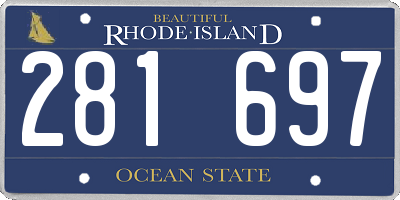 RI license plate 281697
