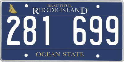 RI license plate 281699