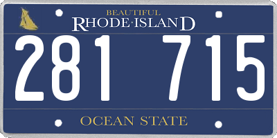 RI license plate 281715