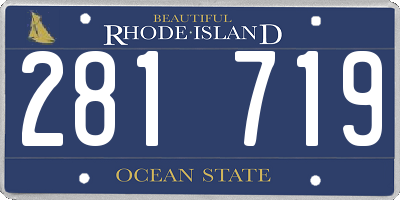 RI license plate 281719