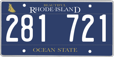 RI license plate 281721