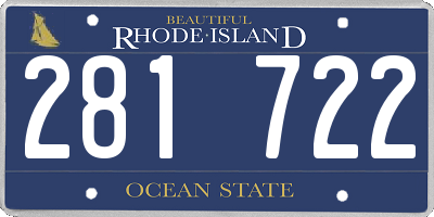 RI license plate 281722