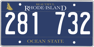 RI license plate 281732