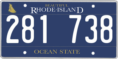 RI license plate 281738