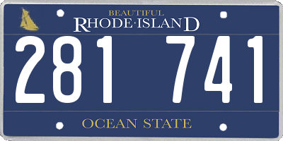 RI license plate 281741