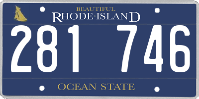 RI license plate 281746