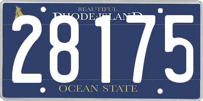 RI license plate 28175