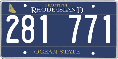 RI license plate 281771