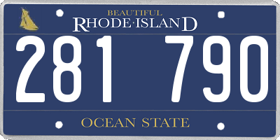 RI license plate 281790
