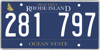 RI license plate 281797