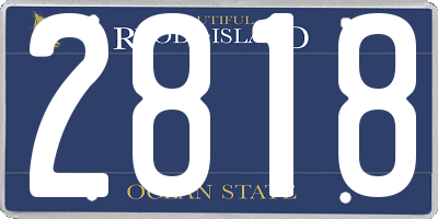 RI license plate 2818