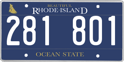 RI license plate 281801
