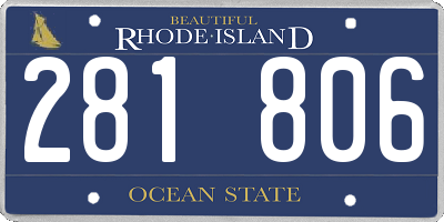 RI license plate 281806