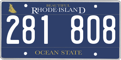 RI license plate 281808