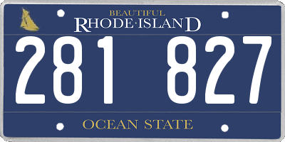 RI license plate 281827