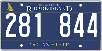 RI license plate 281844