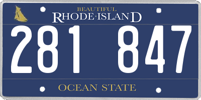 RI license plate 281847