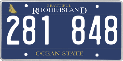 RI license plate 281848
