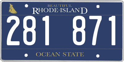 RI license plate 281871