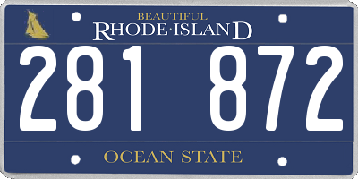 RI license plate 281872