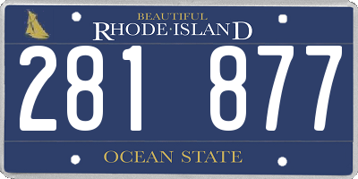 RI license plate 281877