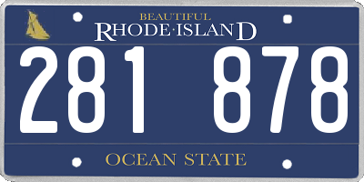 RI license plate 281878