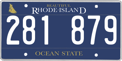 RI license plate 281879
