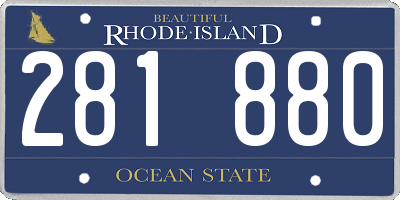 RI license plate 281880