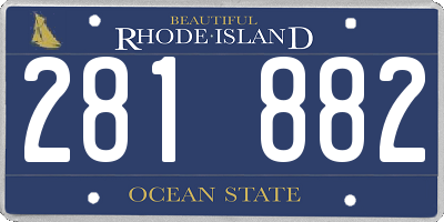 RI license plate 281882