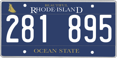 RI license plate 281895