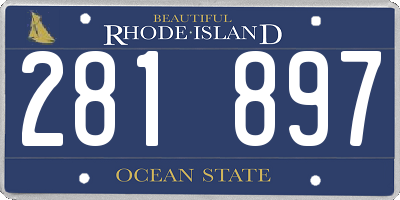 RI license plate 281897
