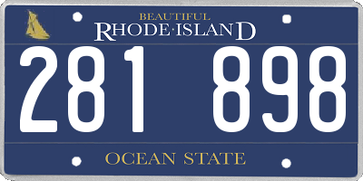 RI license plate 281898