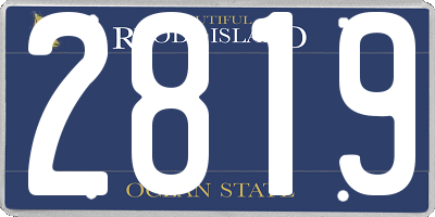 RI license plate 2819