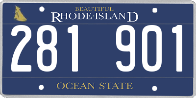 RI license plate 281901
