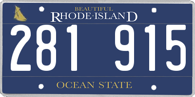 RI license plate 281915