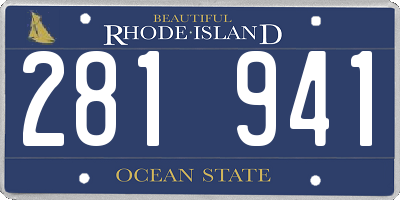 RI license plate 281941
