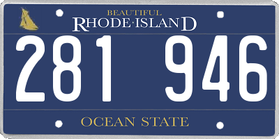 RI license plate 281946