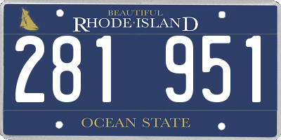 RI license plate 281951