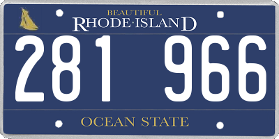 RI license plate 281966