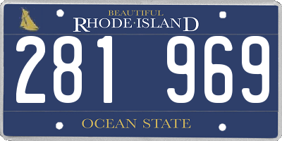 RI license plate 281969