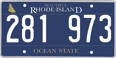 RI license plate 281973