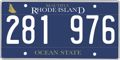 RI license plate 281976