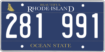RI license plate 281991