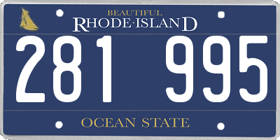 RI license plate 281995