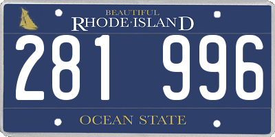 RI license plate 281996