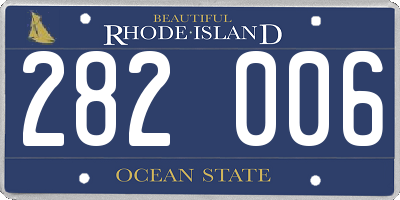 RI license plate 282006